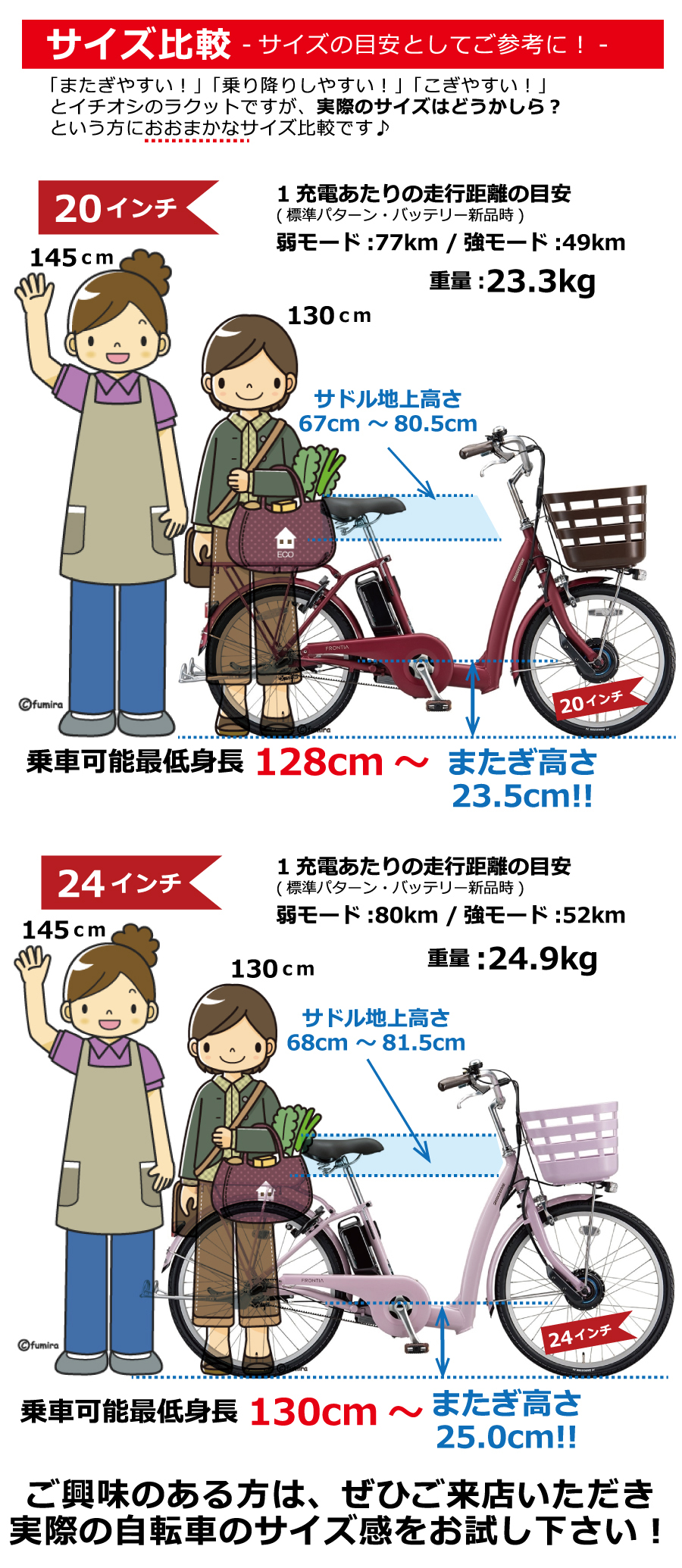 自転車・電動アシスト自転車_最適サイズ